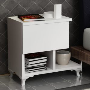 Noptiera PWF-0409 Alb 47x33x47 cm - imagine 2