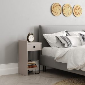Noptiera Sirius Mocha deschis 32x61x30 cm - imagine 4