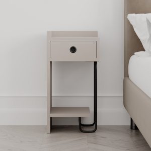 Noptiera Sirius Mocha deschis 32x61x30 cm - imagine 5