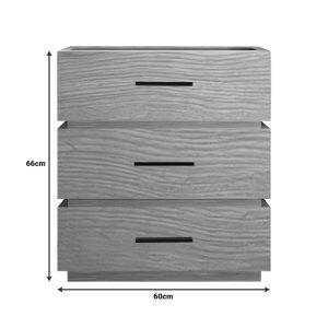 Noptiera Sonlen, Pako World, Stejar, MDF, 60x40x66 cm - imagine 3