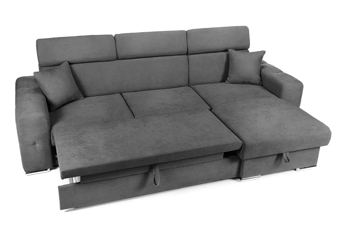 Colțar Extensibil BELLAGIO, șezlong interschimbabil, cu ladă de depozitare, cu tetiere reglabile, 280x170x100 cm 2 Colțar Extensibil BELLAGIO, șezlong interschimbabil, cu ladă de depozitare, cu tetiere reglabile, 280x170x100 cm - imagine 2