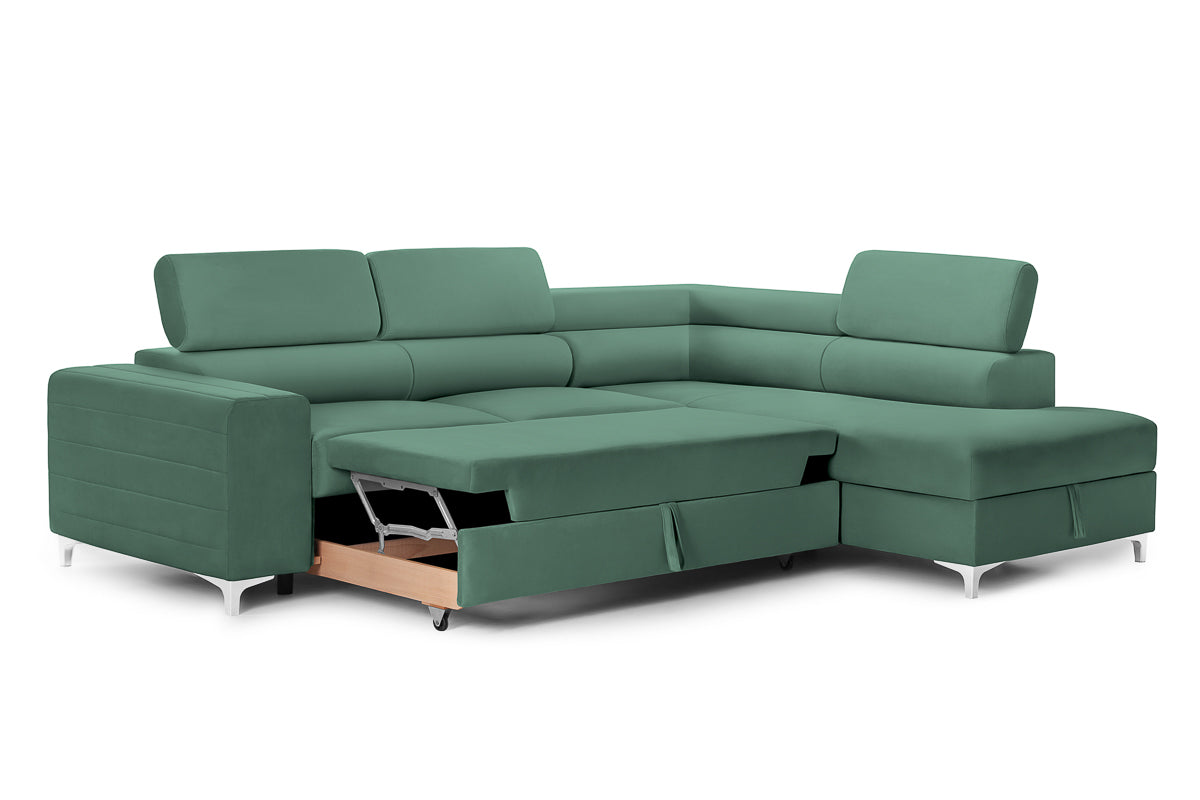 Colțar Extensibil TIME NEW, cu lada depozitare, tetiere reglabile, 285x220x95 cm 5 Colțar Extensibil TIME NEW, cu lada depozitare, tetiere reglabile, 285x220x95 cm - imagine 5