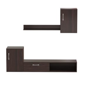 Ansamblu comoda TV Ranian melamina nuc 130x36x27.5 cm - imagine 2