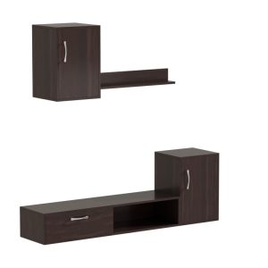 Ansamblu comoda TV Ranian melamina nuc 130x36x27.5 cm - imagine 3
