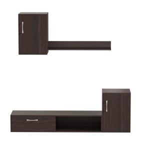 Ansamblu comoda TV Ranian melamina nuc 130x36x27.5 cm - imagine 4