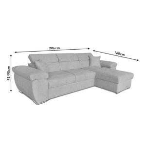 Coltar Comy Gri 286x160x75-90 cm - imagine 8