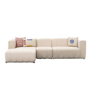 Coltar dreapta Beyza Pako World Crem 299x160x73 cm - imagine 3