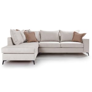 Coltar Dreapta Boston Crem - Mocha 290x235x95 cm - imagine 2