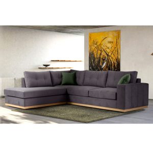 Coltar Dreapta Boston Gri Inchis - Natural 280x225x95 cm - imagine 2