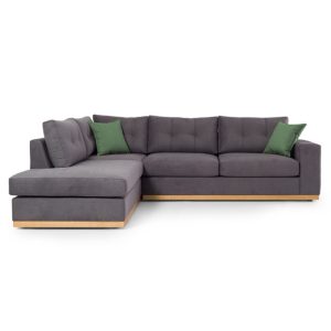 Coltar Dreapta Boston Gri Inchis - Natural 280x225x95 cm - imagine 3