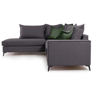Coltar Dreapta Boston Gri Inchis - Verde Inchis 290x235x95 cm - imagine 3