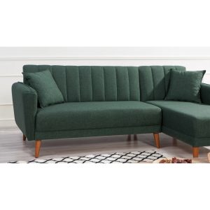 Coltar dreapta extensibil Aqua Verde inchis 225x85x150 cm - imagine 3