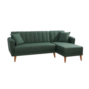 Coltar dreapta extensibil Aqua Verde inchis 225x85x150 cm - imagine 4