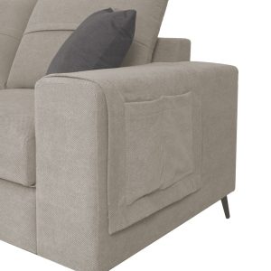 Coltar dreapta Montana tesatura gri deschis cu perne gri 275x215x93 cm - imagine 2