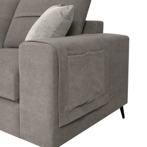 Coltar dreapta Montana tesatura gri si perne gri deschis 275x215x93 cm - imagine 2