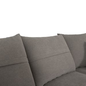 Coltar dreapta Montana tesatura gri si perne gri deschis 275x215x93 cm - imagine 3
