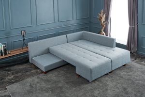 Coltar extensibil Manama Albastru deschis - imagine 2