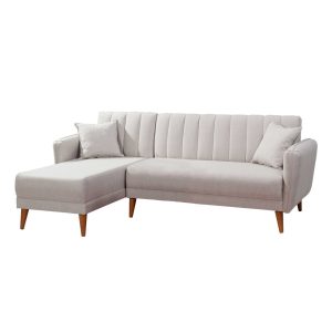 Coltar extensibil stanga Aqua Crem 225x85x150 cm - imagine 5