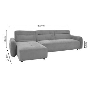 Coltar reversibil Inspired Pako World Verde deschis 293x142x80 cm - imagine 8