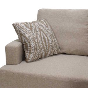 Coltar Slim cu material bej si doua perne 185x140x70cm - imagine 6