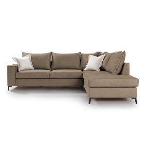 Coltar Stanga Boston Mocha - Crem 290x235x95 cm - imagine 2