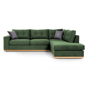 Coltar Stanga Boston Verde Inchis - Gri Inchis - Natural 280x225x95 cm - imagine 2