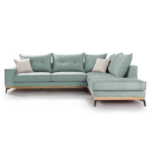 Coltar Stanga Luxury II Ciel - Crem - Negru 290x235x90 cm - imagine 2