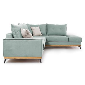 Coltar Stanga Luxury II Ciel - Crem - Negru 290x235x90 cm - imagine 3