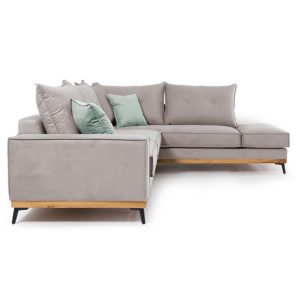 Coltar Stanga Luxury II Elephant - Ciel - Negru 290x235x90 cm - imagine 3