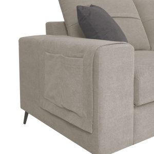 Coltar stanga Montana gri deschis cu perne gri 275x215x93 cm - imagine 2