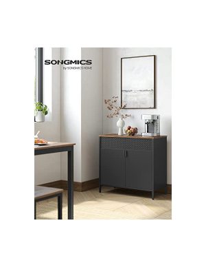 Comoda cu 2 usi, Songmics, 80 x 40 x 76 cm, LSC102B01, Gri - imagine 2