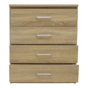 Comoda cu 4 sertare Olympus, Pako World, Stejar, 80x40x95 cm - imagine 4