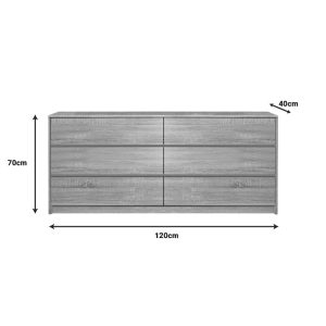 Comoda Kuanger cu sertare din MDF nuanta naturala 120x40x70 cm - imagine 2