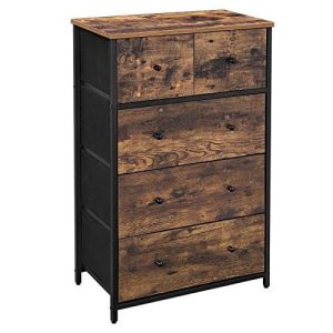 Comoda, Songmics, Negru , 56x30x93 cm - imagine 2