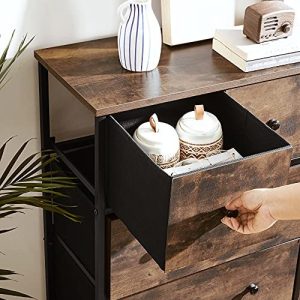 Comoda, Songmics, Negru , 56x30x93 cm - imagine 5