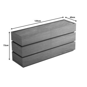 Comoda Sonlen, Pako World, Stejar, MDF, 120x40x72 cm - imagine 3