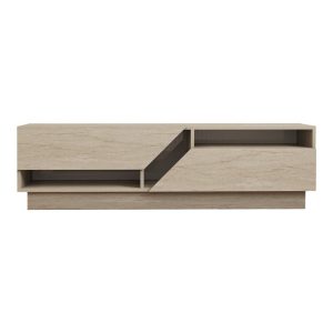 Comoda TV Cogo, Pako World, Travertin, 160x40x45 cm - imagine 4