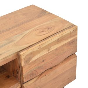 Comoda TV Dervie lemn masiv de acacia naturala 130x43.5x66.5 cm - imagine 6