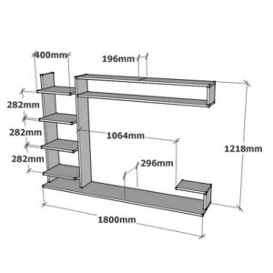 Comoda TV Dilan, Pako World, Nuc, 180x29x121 cm - imagine 6