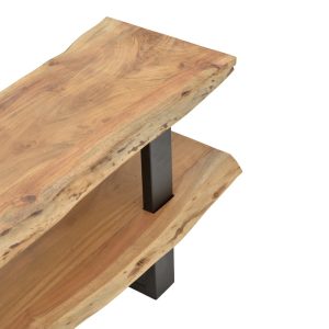 Comoda TV Fuji din lemn masiv de acacia naturala 140x40x52 cm - imagine 4