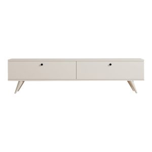 Comoda TV Jate, Pako World, Alb, 160x25x40 cm - imagine 5