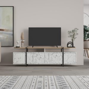 Comoda TV Ondine Pako World Gri 160x35.5x48 cm - imagine 2