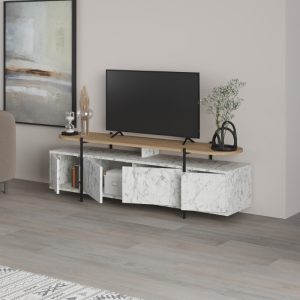 Comoda TV Ondine Pako World Gri 160x35.5x48 cm - imagine 3