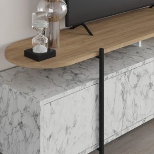 Comoda TV Ondine Pako World Gri 160x35.5x48 cm - imagine 4