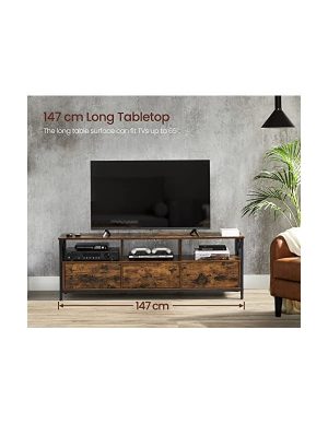 Comoda TV, Vasagle, 40 x 147 x 50 cm, LTV301B01, Maro Rustic - imagine 2