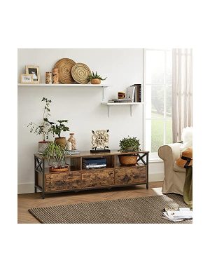 Comoda TV, Vasagle, 40 x 147 x 50 cm, LTV301B01, Maro Rustic - imagine 3