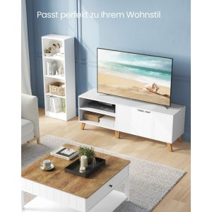 Comoda TV Vasagle Alb 140x40x45 cm - imagine 2