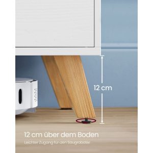 Comoda TV Vasagle Alb 140x40x45 cm - imagine 6