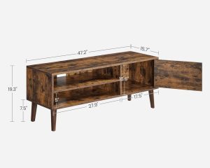 Comoda TV, Vasagle, Maro, 120x40x49 cm - imagine 6