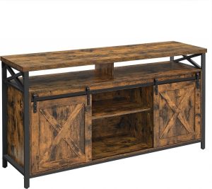 Comoda TV, Vasagle, Maro-Negru, 147x40x76 cm - imagine 2
